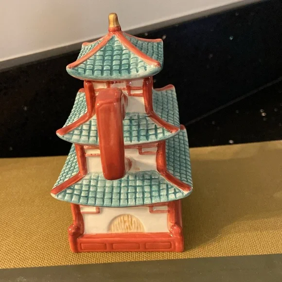 Chinese Asian Pagoda Fitz and Floyd Miniature Teapots Around The World - Picture 2 of 6